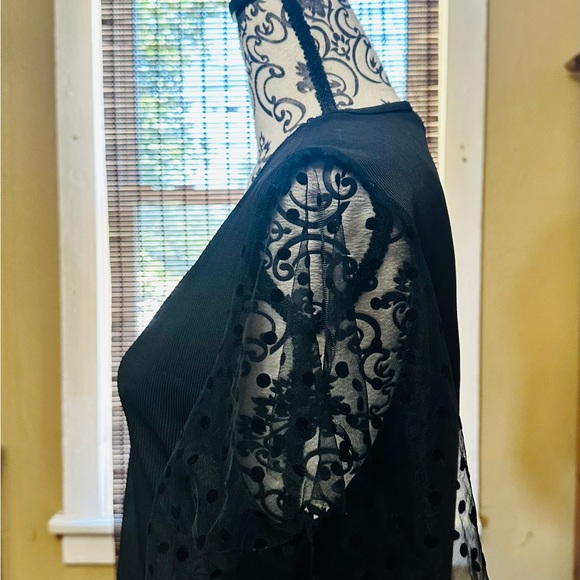 Shein black bodysuit with sheer sleeves. - Picture 7 of 7